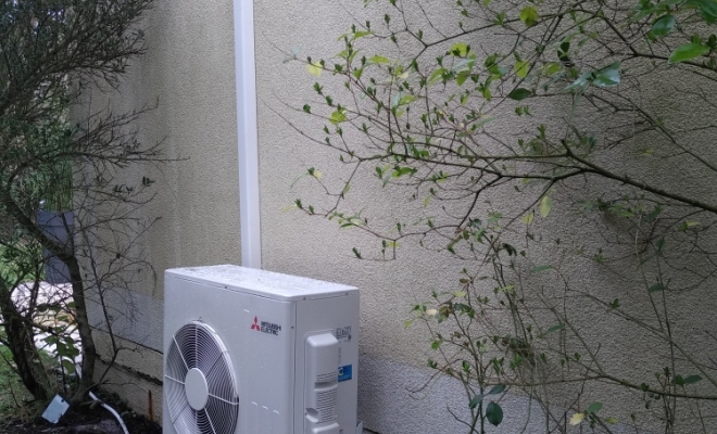 Installation et mise en service d'un mono-split MITSHUBISHI Hyper Heating 5KW à BERCK-SUR-MER, Rang-du-Fliers, C2L Pompe à Chaleur et Climatisation