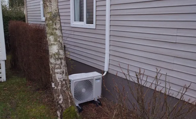 Installation et mise en service d'un mono split THERMOR dans un  mobile home à HENONVILLE, Rang-du-Fliers, C2L Pompe à Chaleur et Climatisation